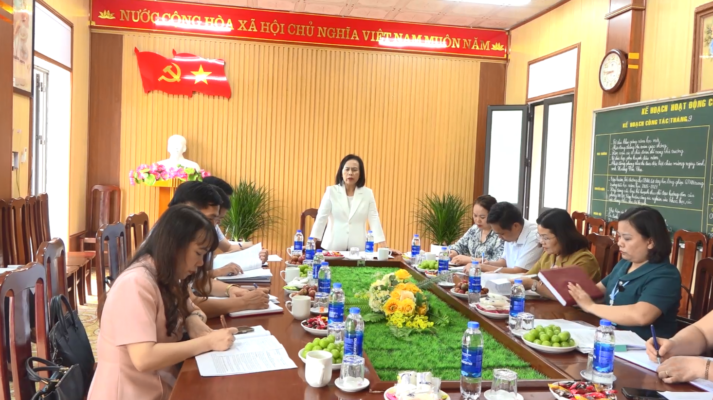 Trường PTDTBT TH Hội Hoan đón Đoàn khảo sát của Thường trực HĐND tỉnh Lạng Sơn